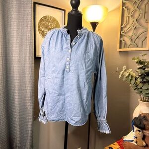 Women's Casual Blue Blouse